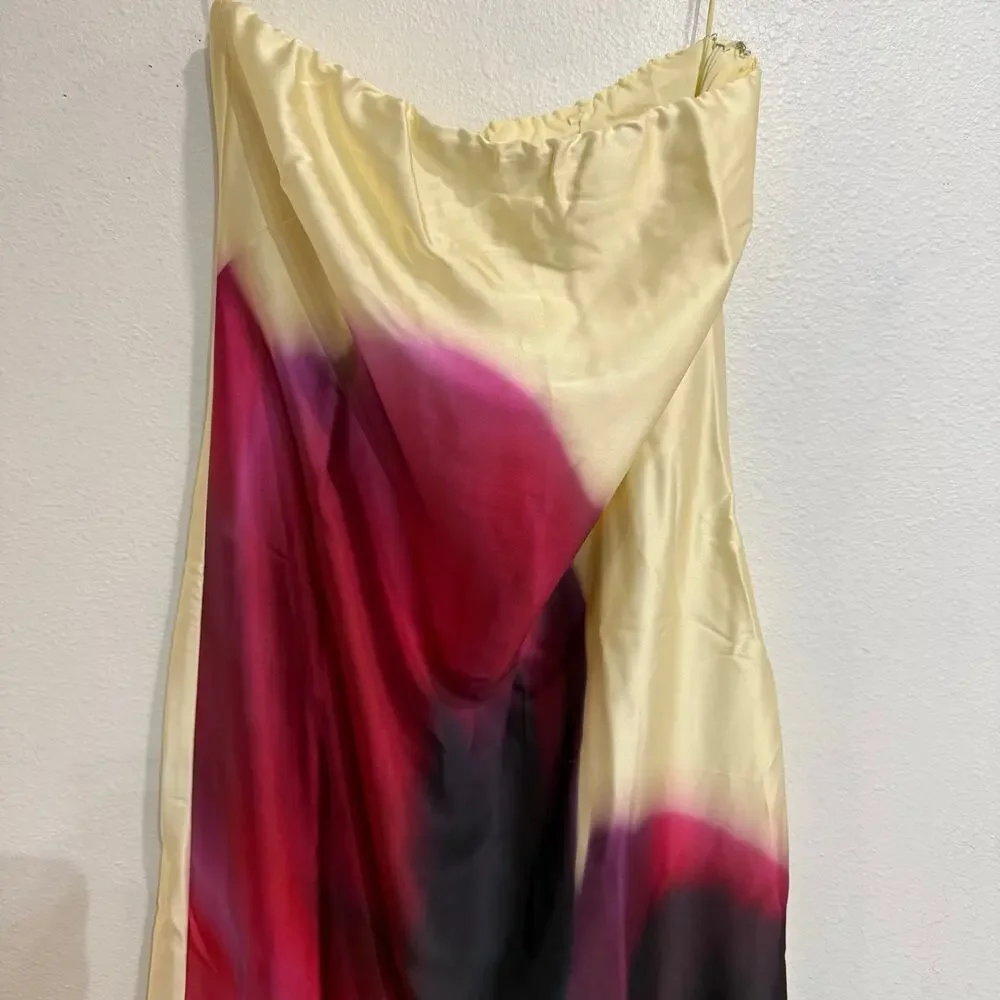 Abercrombie & Fitch Julia Strapless Slip Maxi Dress Floral Sz S NWT